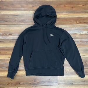 Nike Sportswear Club Fleece Black Hoodie Sweatshirt BV2654-010 Men's Small